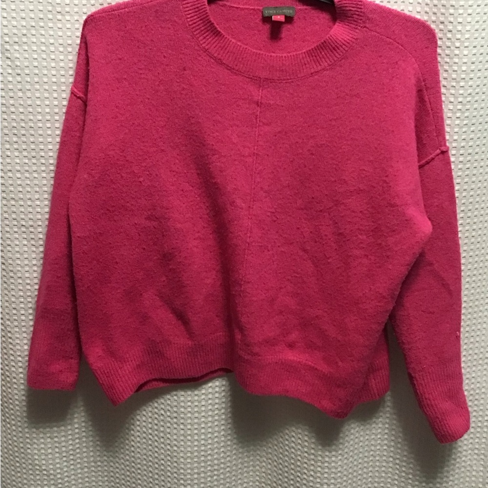 Vince Camuto Pink Crewneck Sweater Relaxed Fit